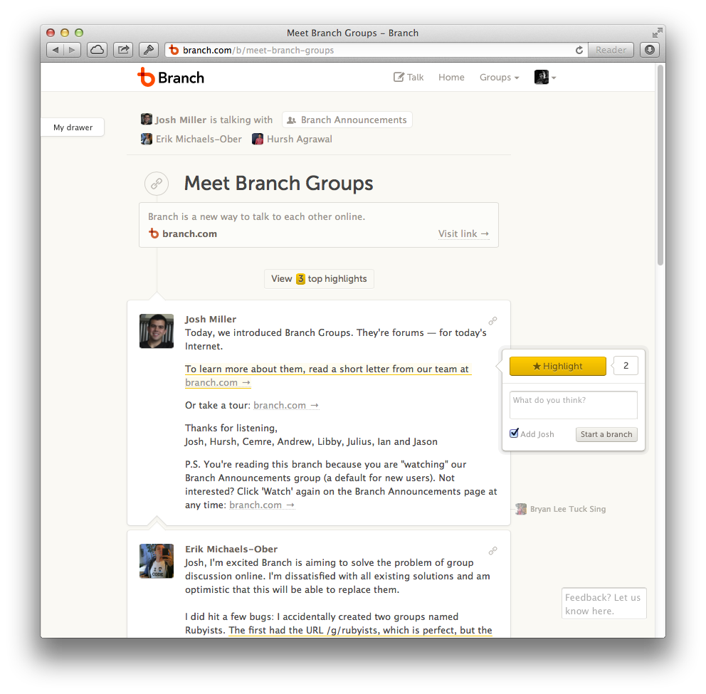 Screenshot of branch.com