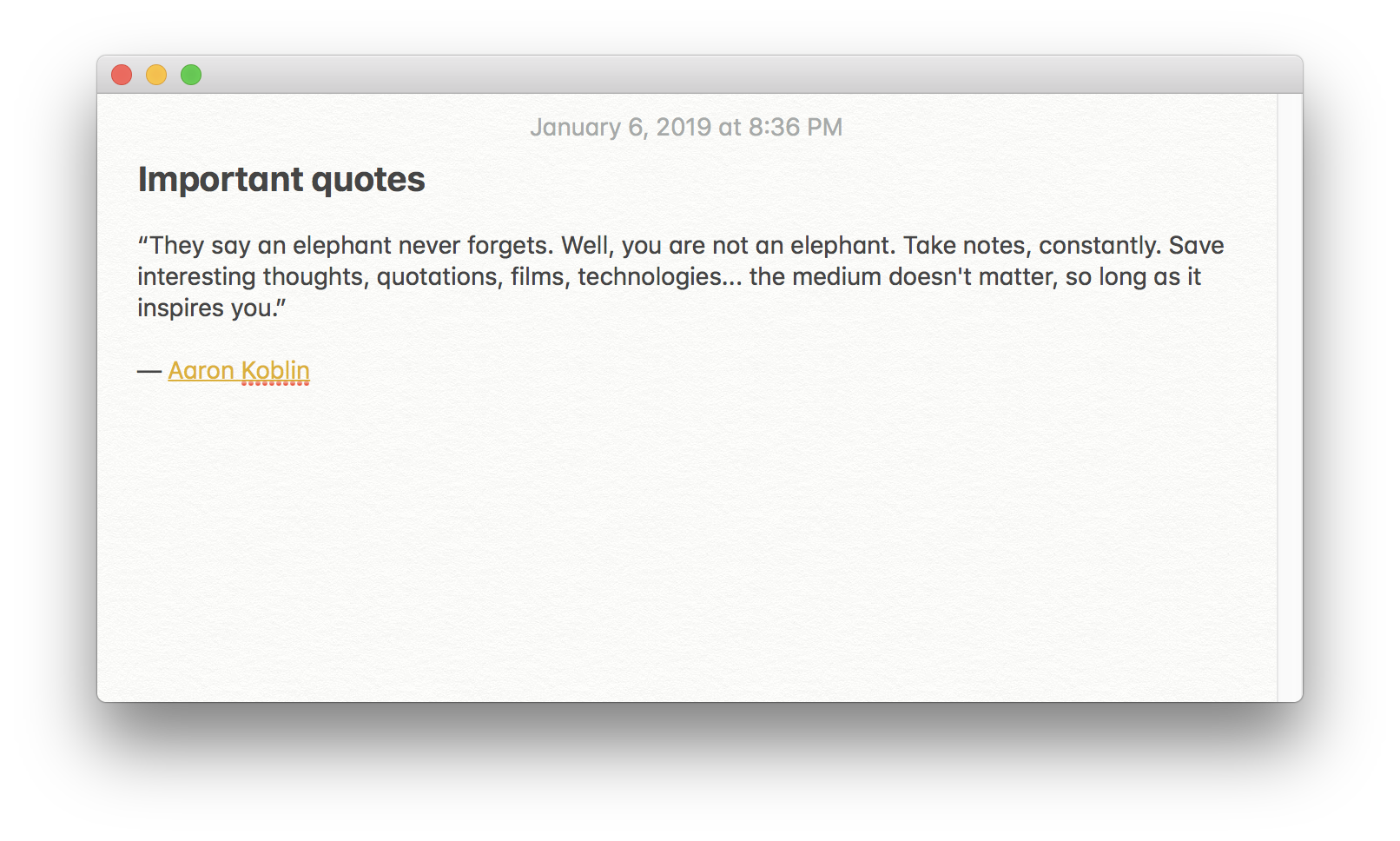 notes app for mac